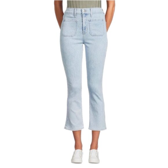 Veronica Beard Carly Kick Flare High Rise Jeans 27 Designer Denim Sky Blue - Picture 12 of 13